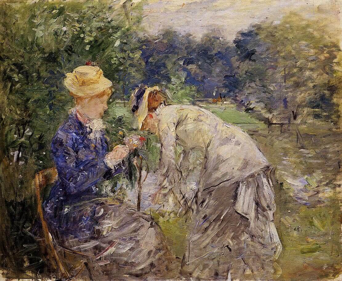 « Dans le bois de Boulogne » par Berthe Morisot